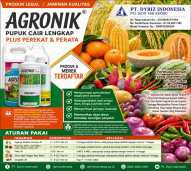 AGRONIK Super Pupuk Cair Lengkap Plus Perekat & Perata – Nutrisi Tanaman Daun, Bunga, Buah & Umbi